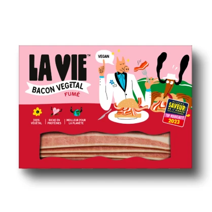 Bacon végétal fumé 120 gr - LA VIE