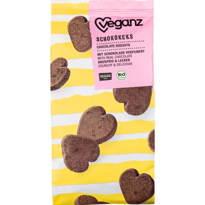 Biscuits cœurs au Chocolat 150 gr - VEGANZ