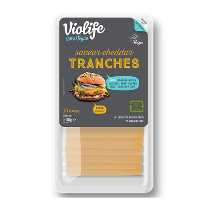 Tranches saveur Cheddar 200 gr - VIOLIFE