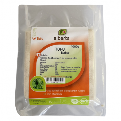 Tofu nature bio 2 x 1 kg - Alberts