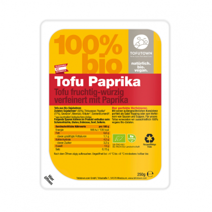 Tofu bio Paprika 250 gr - Tofutown