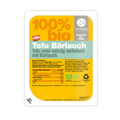 Tofu bio Ail des Ours 250 gr - Tofutown