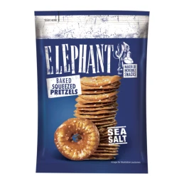 Bretzels Pressés au Gros Sel de Mer 40 gr - ELEPHANT