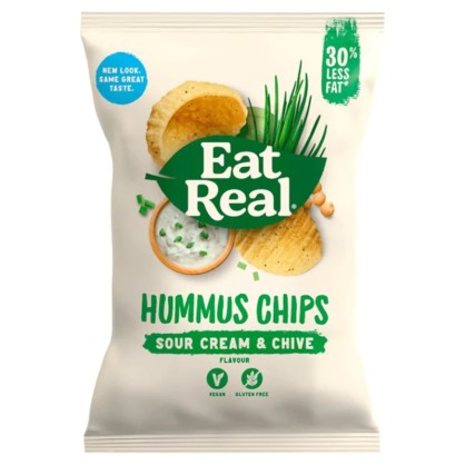 Chips Hummus Sour Cream & Ciboulette 135 gr - Eat Real