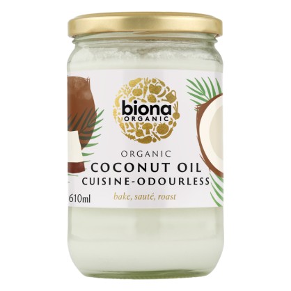 Huile de coco désodorisée 610 ml - BIONA ORGANIC