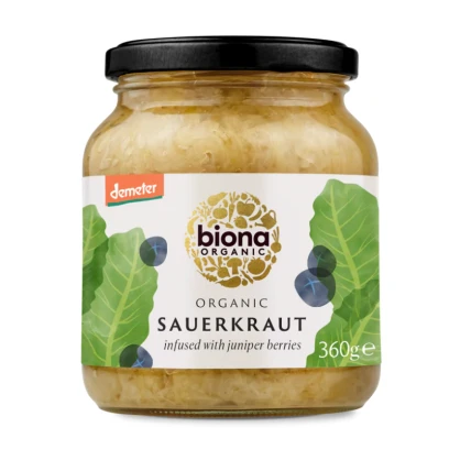 Choucroute infusée aux baies de genièvre 360 gr - Biona Organic