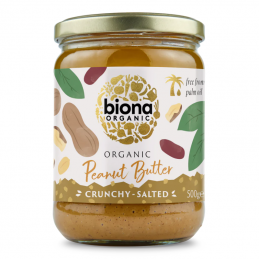 Beurre de Cacahuètes - Crunchy & Salé 500 gr - Biona Organic