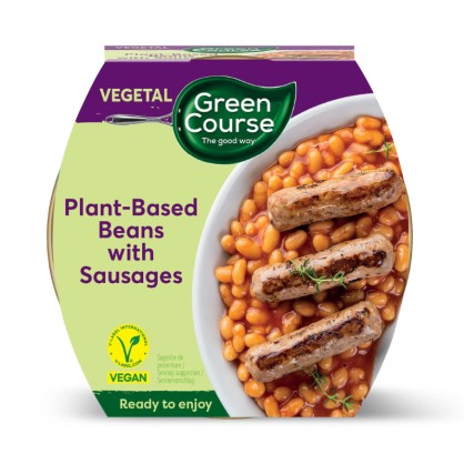 Haricots et saucisses végétales 300 gr - GREEN COURSE