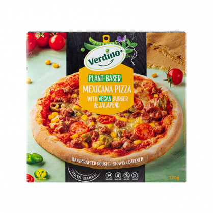 Pizza Mexicana - Burger vegan et Jalapeno - 370 gr - Verdino