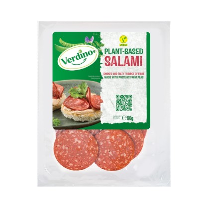 Tranches de salami végétal fumé 80 gr - VERDINO
