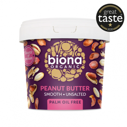 Beurre de Cacahuètes - Smooth & Sans sel ajouté - 1 seau de 1 kg - Biona Organic
