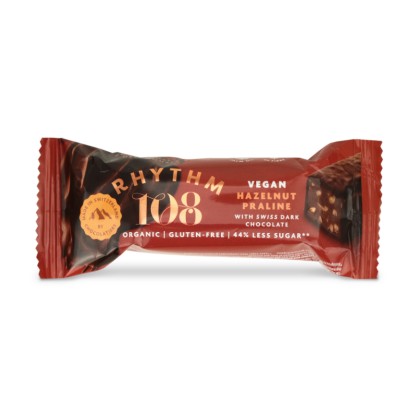 Barre chocolat noisette praliné BIO 33 gr - RHYTHM 108