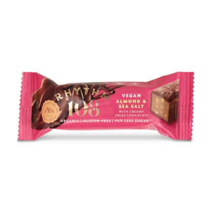 Barre chocolat amande et sel de mer BIO 33 gr - RHYTHM 108
