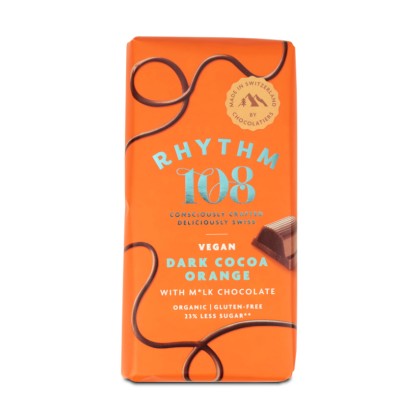 Tablette de chocolat fourrée chocolat orange BIO 100 gr - RHYTHM 108