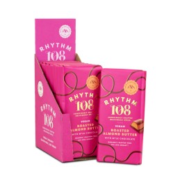 Tablette de chocolat fourrée au beurre d'amandes grillées BIO 100 gr - RHYTHM 108