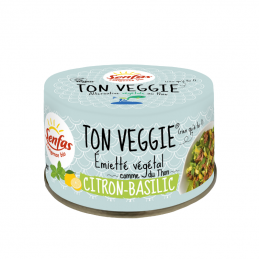 Ton Veggie 120 gr - Emietté végétal bio Citron-Basilic - Senfas