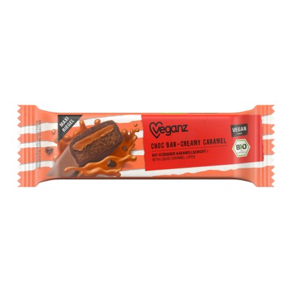DDM 19/03/25 - Barre bio Chocolatée Creamy Caramel 50 gr - VEGANZ