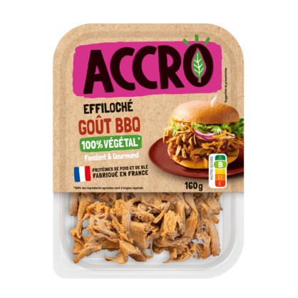 Effiloché goût BBQ 160 gr - ACCRO - vegetalfood