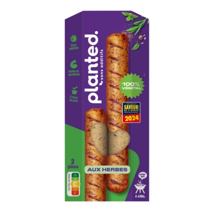 Saucisses végétales aux herbes 180 gr - PLANTED