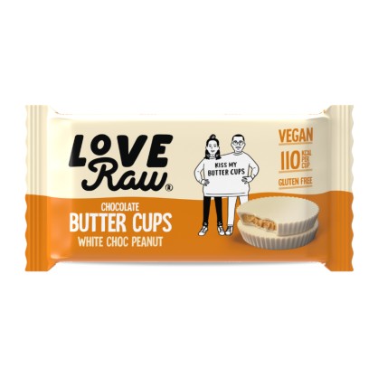 ANTI GASPI / DDM PASSEE -  Buttercups chocolat blanc & beurre de cacahuète 34 gr - LOVE RAW