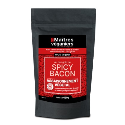 Assaisonnement végétal saveur Bacon Epicé - 1 x 650 gr - Les Maîtres Véganiers