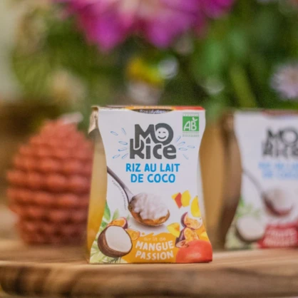 Riz au lait de coco et coulis de Mangue Passion BIO 125 gr - MORICE