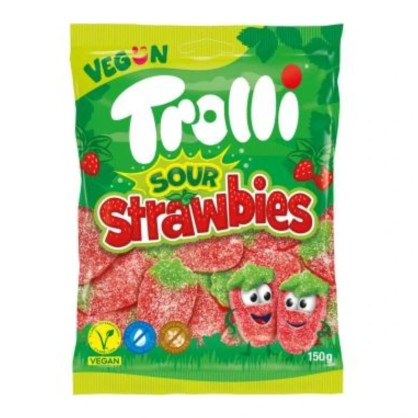 Bonbons acidulés Fraise 175g - TROLLI