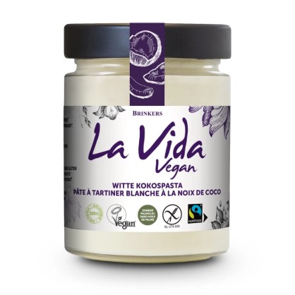 Pâte à tartiner chocolat blanc/noix de coco biologique 270 gr - LA VIDA VEGAN
