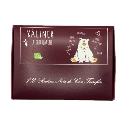 Coffret de 12 rochers à la noix de coco torréfiée BIO 125g - KALINER