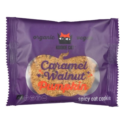 Cookie à l'avoine-cannelle Citrouille et Noix Caramélisées 50g Bio - KOOKIE CAT