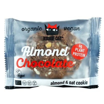 Cookie protéiné à l'avoine, Amande et Pépites de Chocolat Noir 50g Bio - KOOKIE CAT