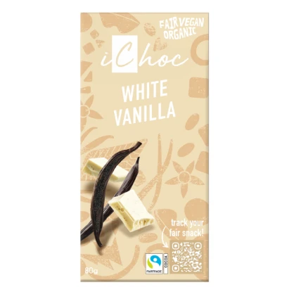 Tablette de chocolat White Vanilla 80 gr - ICHOC