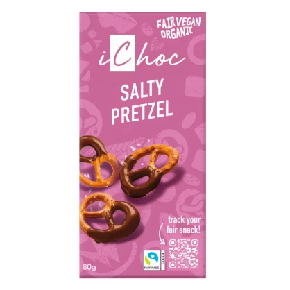Tablette de chocolat Salty Pretzel 80 gr - ICHOC